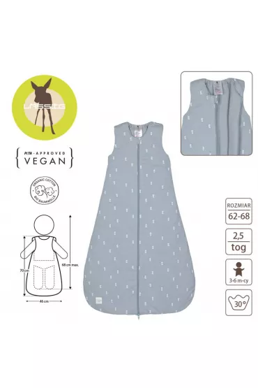 Lassig piworek o gruboci 2,5 tog Cozy Home Blocks light blue, rozm. 62-68 cm/3-6 miesicy