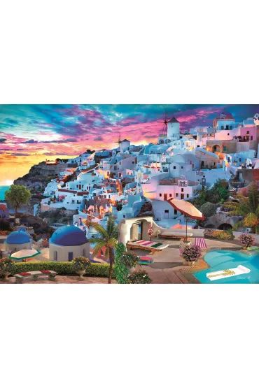 Puzzle 500 el. Compact Greece View Clementoni