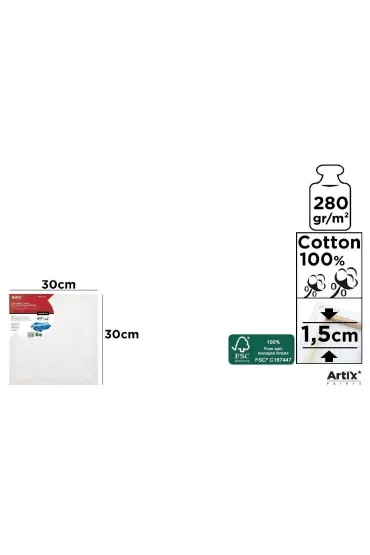 Artix Podobrazie 30x30x1.5cm, 280g