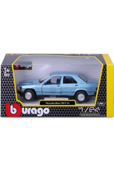 Bburago model mercedes-benz 190e blue 1:24