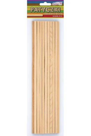 Aliga Patyczki bezbarwne 250x6,5x6,5mm 20 szt