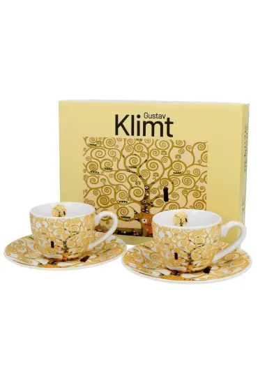 Duo Sp. z o.o. Zestaw filianek espresso Klimt Ecru Tree Of Life 2 x 90 ml 2 szt.