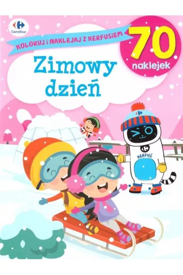 Koloruj i naklejaj z Kerfusiem. Zimowy dzie�