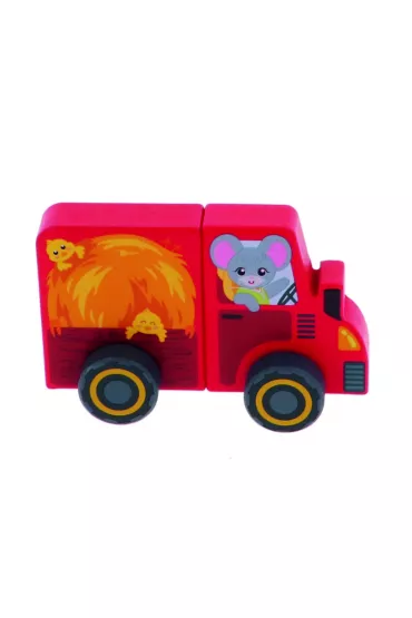 Zabawka drewniana - Traktor Tiny Tails TREFL