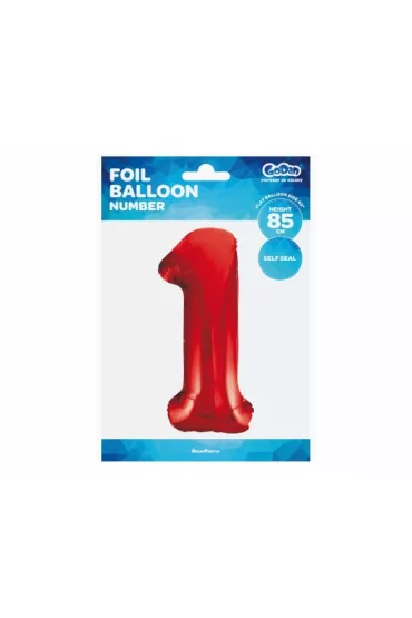 Godan Balon foliowy 1 czerwony 85cm
