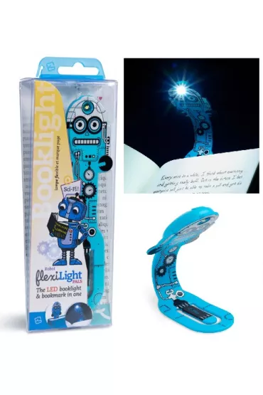 Thinking Gifts Flexilight Pals Robot Blue - Lampka do ksiki