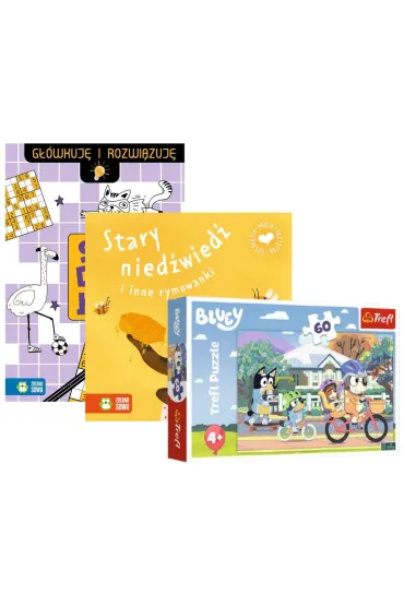 Pakiet dla przedszkolaka. Stary nied�wied� i inne rymowanki, Sudoku. G��wkuj� i rozwi�zuj�, Puzzle 60 el. Weso�y Bluey - Pakiety na nagrody