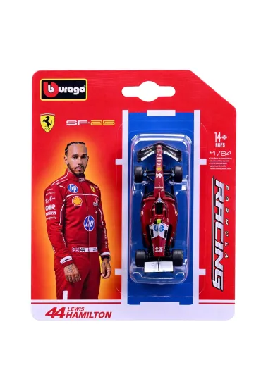 Bburago model bolid f1 ferrari sf-25 2025 lewis hamilton 1:64 18-56801