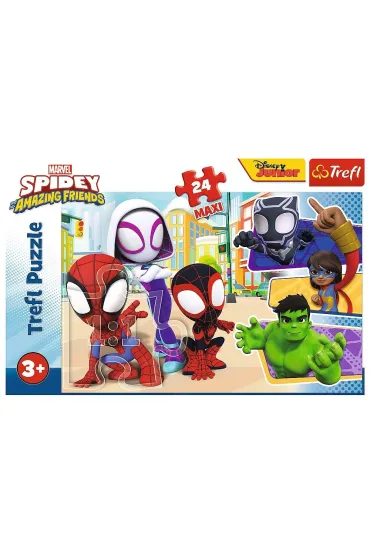 Puzzle maxi 24 el. Spidey and his Amazing Friends. Marvel. Spidey i przyjaciele Trefl