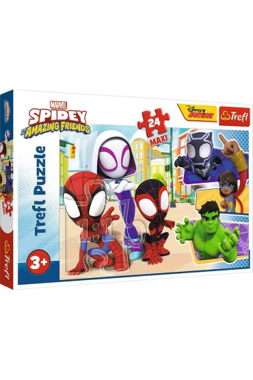 Puzzle maxi 24 el. Spidey and his Amazing Friends. Marvel. Spidey i przyjaciele Trefl