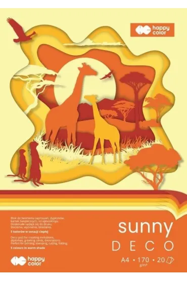Blok Hobby Deco Sunny A4/20K 170g HAPPY COLOR