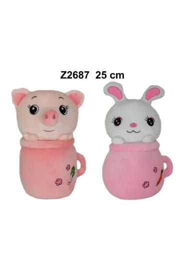PLUSZAK ZAJAC 25CM W FILIZANCE 2KOL SA Sun-Day