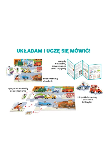 Puzzle Pojazdy + figurki Pierwsze puzzle Kapitan Nauka Edgard - Anna Zaj�c