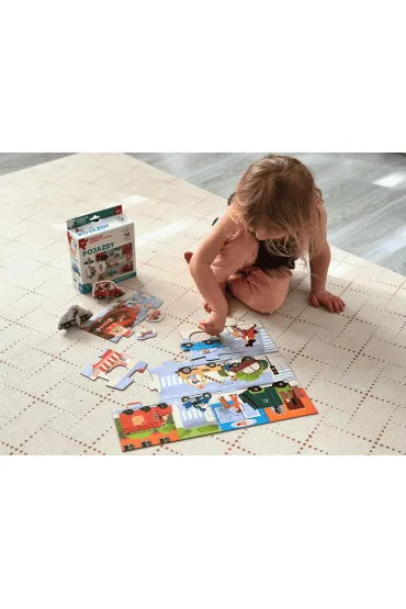 Puzzle Pojazdy + figurki Pierwsze puzzle Kapitan Nauka Edgard - Anna Zaj�c
