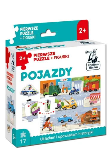 Puzzle Pojazdy + figurki Pierwsze puzzle Kapitan Nauka Edgard - Anna Zaj�c