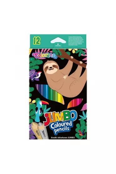 Patio Kredki o��wkowe tr�jk�tne JUMBO Wildkid 22037 Colorino 12 szt.