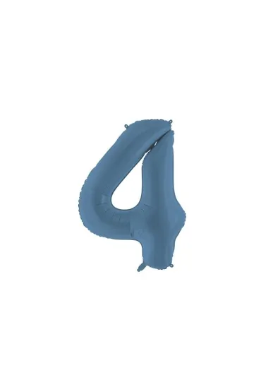 PartyDeco Balon foliowy cyfra 4 86cm granat
