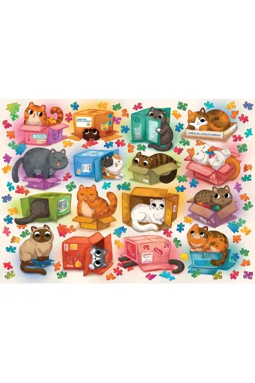Puzzle 1000 Koty i kartony 113763 Cobble Hill