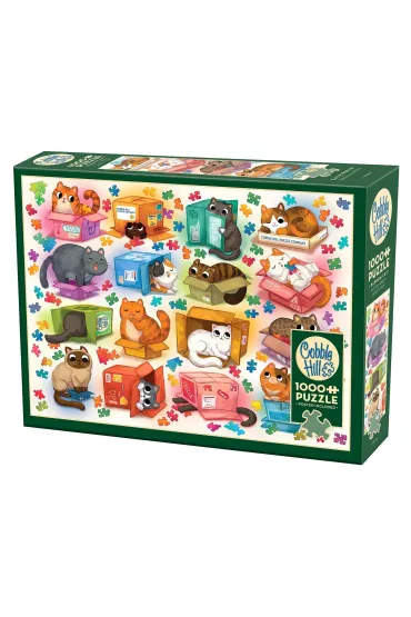 Puzzle 1000 Koty i kartony 113763 Cobble Hill