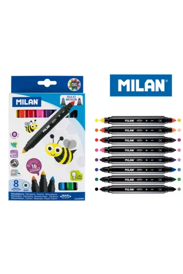 Milan Flamastry dwustronne Bicolor 16 kolor�w