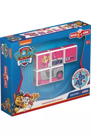 Psi Patrol Magicube. Klocki magnetyczne. Skye Pojazd