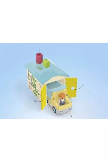 Playmobil Junior Ci�ar�wka z gara�em z funkcj� sortera 71686
