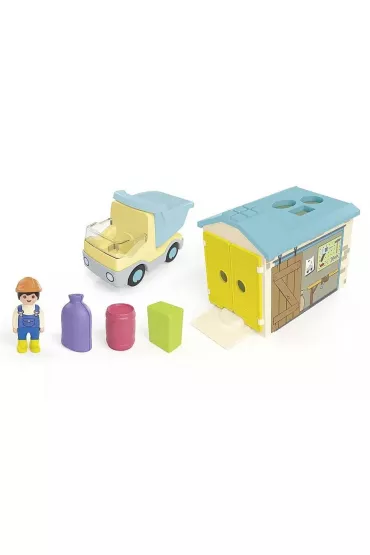 Playmobil Junior Ci�ar�wka z gara�em z funkcj� sortera 71686