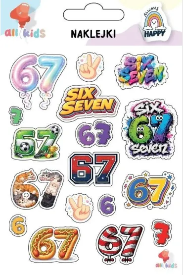 All4Kids Naklejki dla dzieci six seven 67