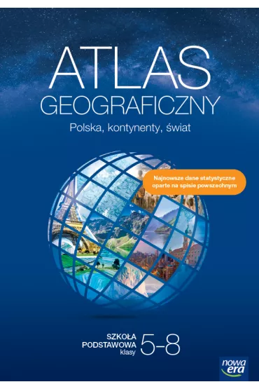 Atlas geograficzny. Polska, kontynenty, wiat. Szkoa podstawowa. Klasy 5-8