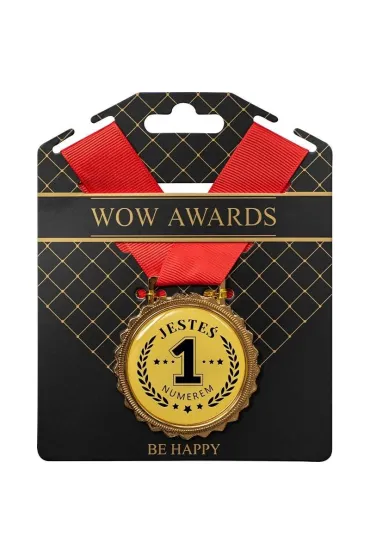 Be-Happy Gifts Medal prezentowy z napisem Numer 1