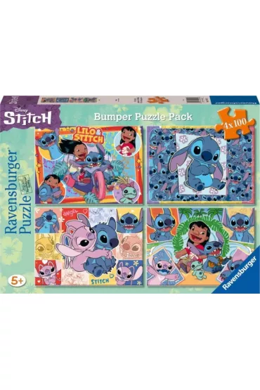 Puzzle dla dzieci 4x100 el. 2D Disney Stitch Ravensburger