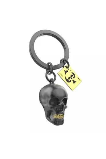 Metalmorphose Brelok do kluczy 3D czaszka z kart� do gry