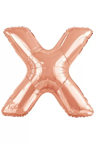 Amscan Balon foliowy litera X r�owe z�oto 81x86cm
