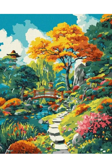 Ideyka Malowanie po numerach - Jesienny japo�ski 40x50cm
