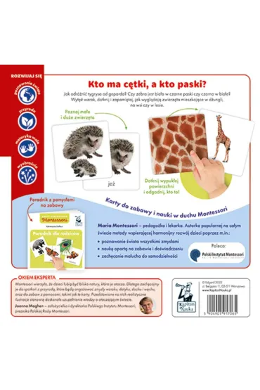 Zwierz�ta. Montessori. Karty sensoryczne. Kapitan Nauka - Katarzyna  Do�hun