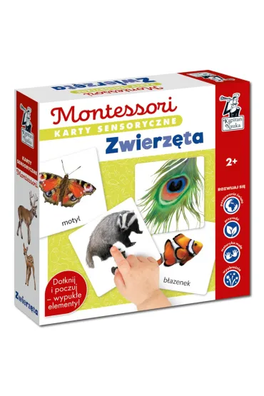 Zwierz�ta. Montessori. Karty sensoryczne. Kapitan Nauka - Katarzyna  Do�hun