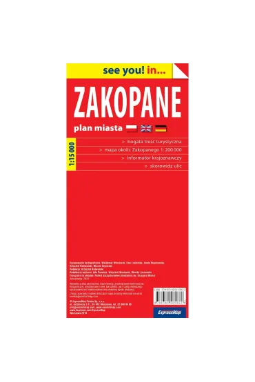 see you! in? Plan miasta Zakopane 1:15 000