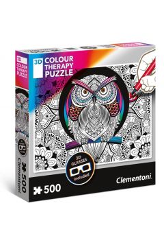 Puzzle 500 el. 3D color therapy sowa 35050 Clementoni