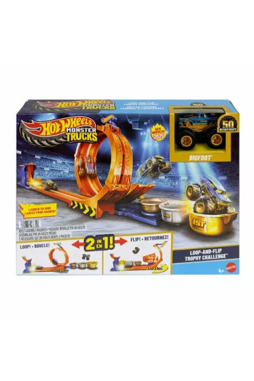 Hot Wheels. City Skok po trofeum + monster truck Mattel