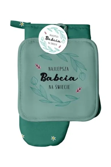 Be-Happy Gifts Zestaw r�kawica kuchenna + �apka Najlepsza Babcia