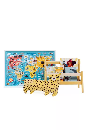 Puzzle 60 el. Puzzlove CzuCzu. Zwierzta. Mapa wiata Bright Junior Media