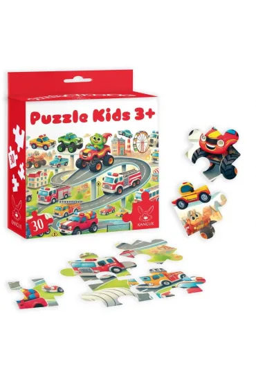 Puzzle 30 el. Kids Auta 3+ Kangur