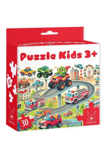 Puzzle 30 el. Kids Auta 3+ Kangur