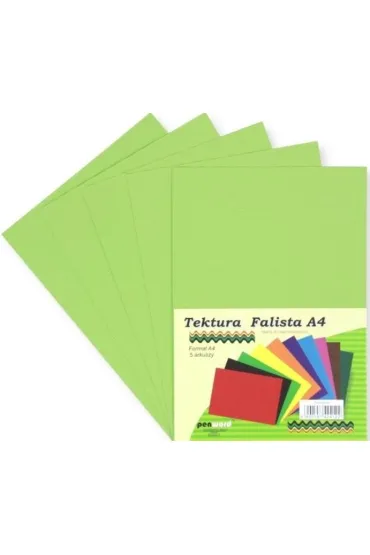 Penword Tektura A4 falista pistacjowa 5 szt.