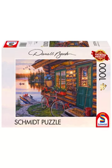 Puzzle 1000 el. PQ DARREL BUSH Domek nad jeziorem Schmidt - Darrel  Bush