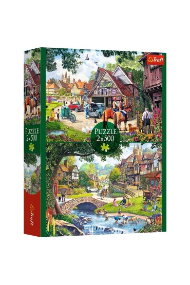 Puzzle 2x500 el. Sielankowe �ycie Trefl