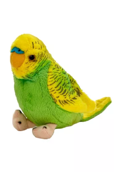 Papuga falista zielono-��ta 13cm Beppe