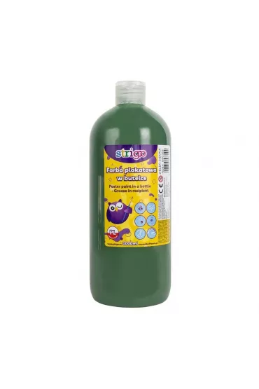 Strigo Farba plakatowa w butelce ciemnozielona 1000 ml