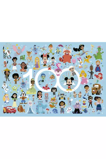 Puzzle 100 el. Portret bohater�w bajek Disneya Educa