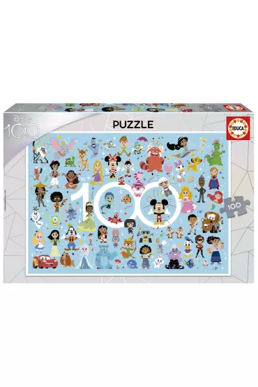Puzzle 100 el. Portret bohater�w bajek Disneya Educa